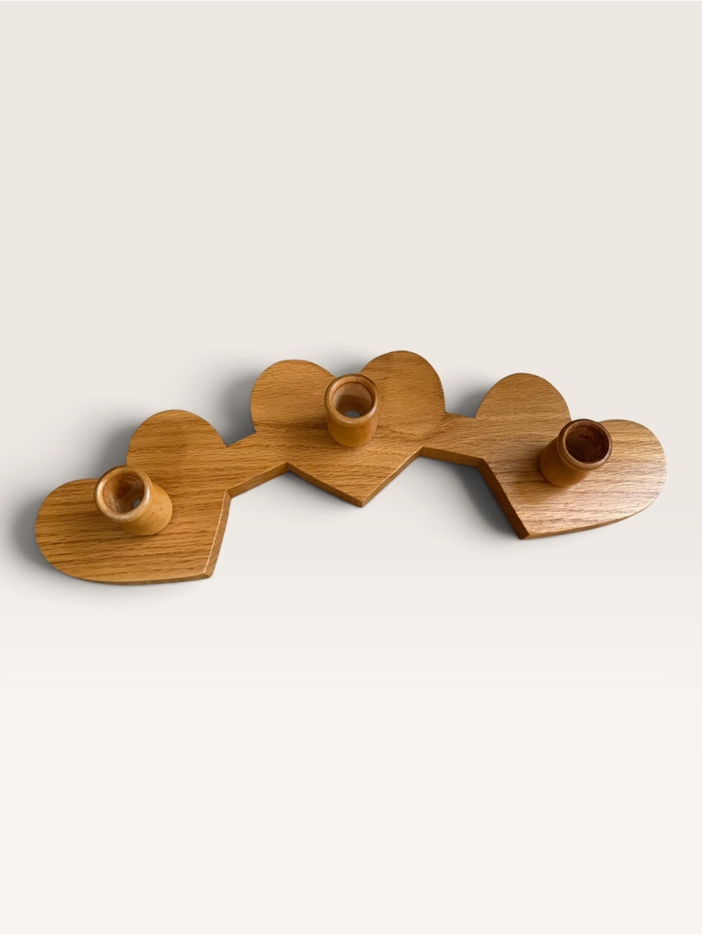 Vintage Multi-Taper Handcrafted Wooden Candle Holder